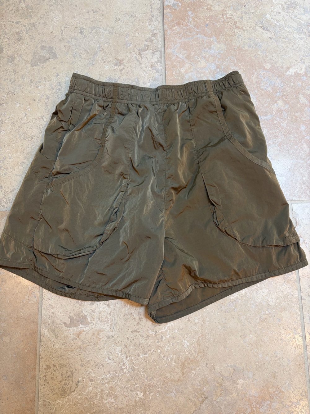 Kith men’s Olive Green Nylon Drawstring Shorts